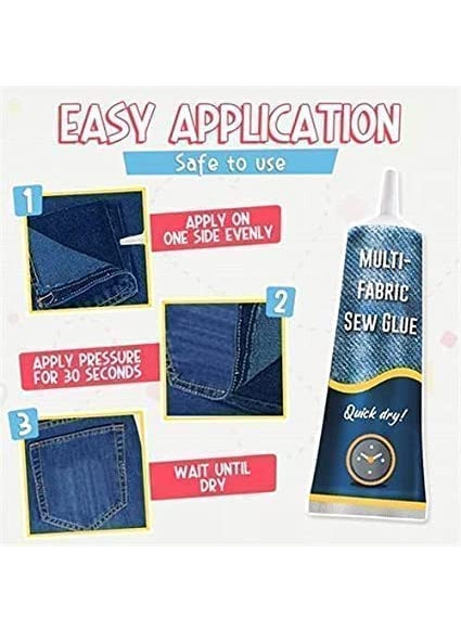 Shri RaghuviR Glow Shri RaghuviR Glow Sewing Glue UltraStick Sew Glue Multi Fabric Liquid Glue for Jeans Clothing Leather Fast Tack Dry Sew Glue  - Image 4