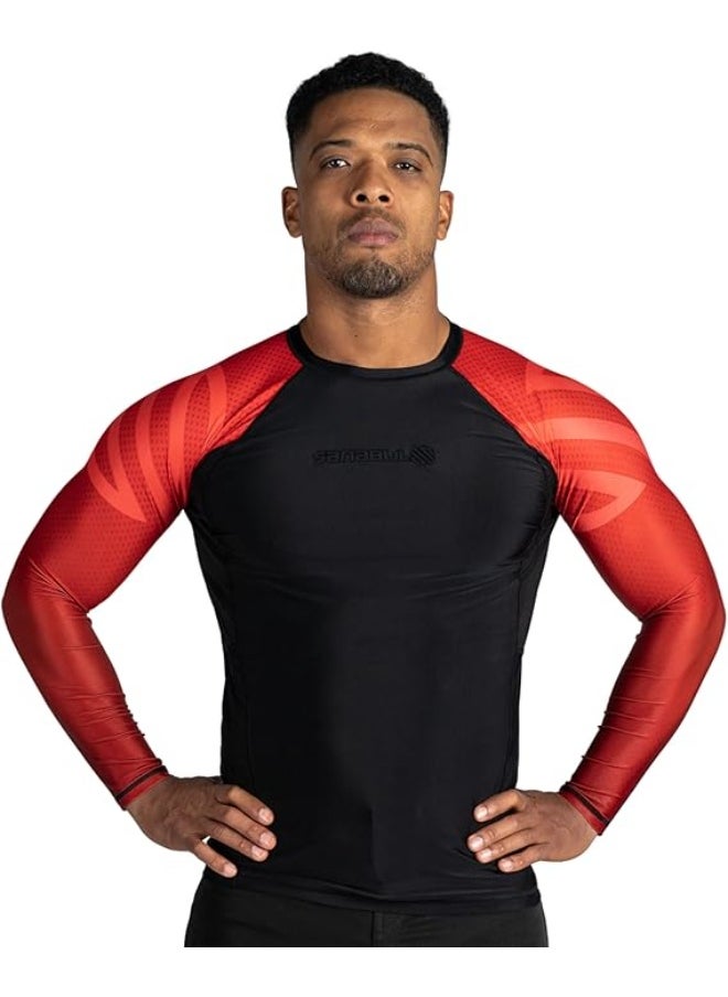 Sanabul  - Essential Long Sleeve Compression Shirts For Men | Mma Bjj Athletic Compression Shirt | Men Cross Training Rashguard (Medium, Red) - Image 1