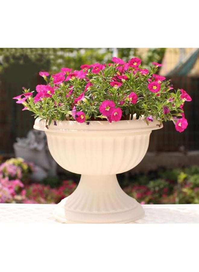 HOME TASTE Hometaste Outdoor Plastic Flower Vase Pots - Premium Planter And Gardening Pots For Beautiful Blooms And Plant Care (Style_2) 