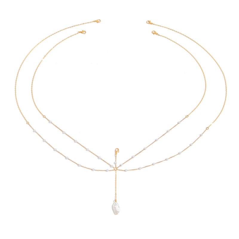 SHIXIN European and American Cross-Border Accessories: Sexy Holiday Starfish Shell Pendant Body Chain, Simple Metal Multi-Layer Chest Chain - Image 5