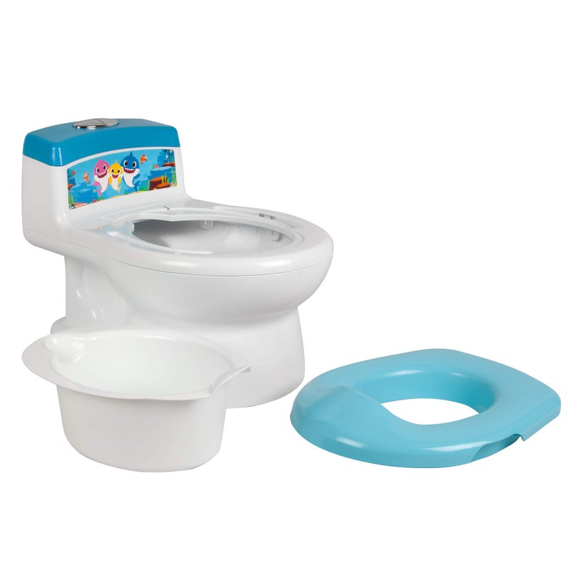 The First Years Pinkfong Baby Shark Potty Training Toilet and Toddler Toilet Seat - Potty Training Toilet Seat with Fun Flushing and Cheering Sounds - Image 2