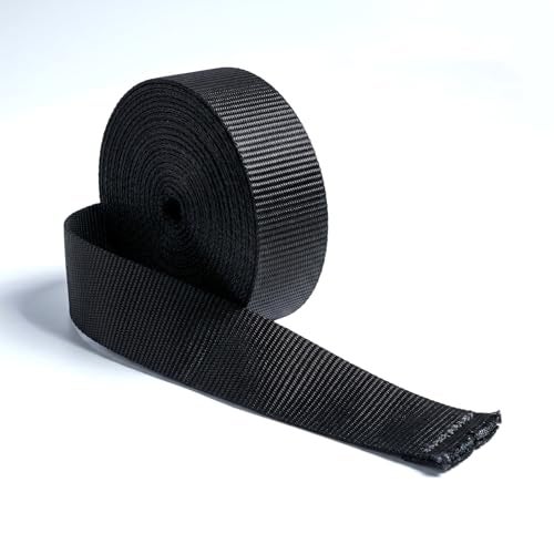 APAV Heavy-Duty 2-Inch Wide Nylon Webbing Strap - Versatile & Durable for Outdoor Gear, Sports Equipment, Pet Collars, Leashes, Bag Belts & DIY Projects (10 Meter (Black)) - Image 1