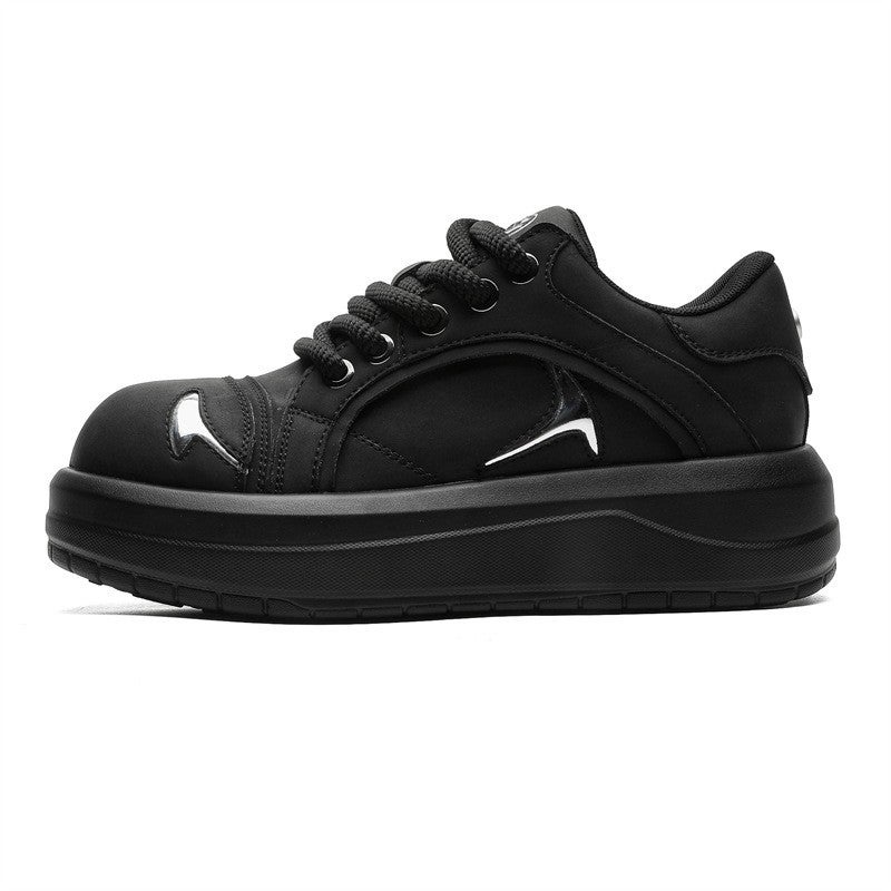 Celebrity-Inspired Smiley Face Chunky Shoes, Unisex Autumn Thick-Soled Height-Increasing Canvas Shoes, Casual Couple Shoes, Women''s Shoes - Image 1