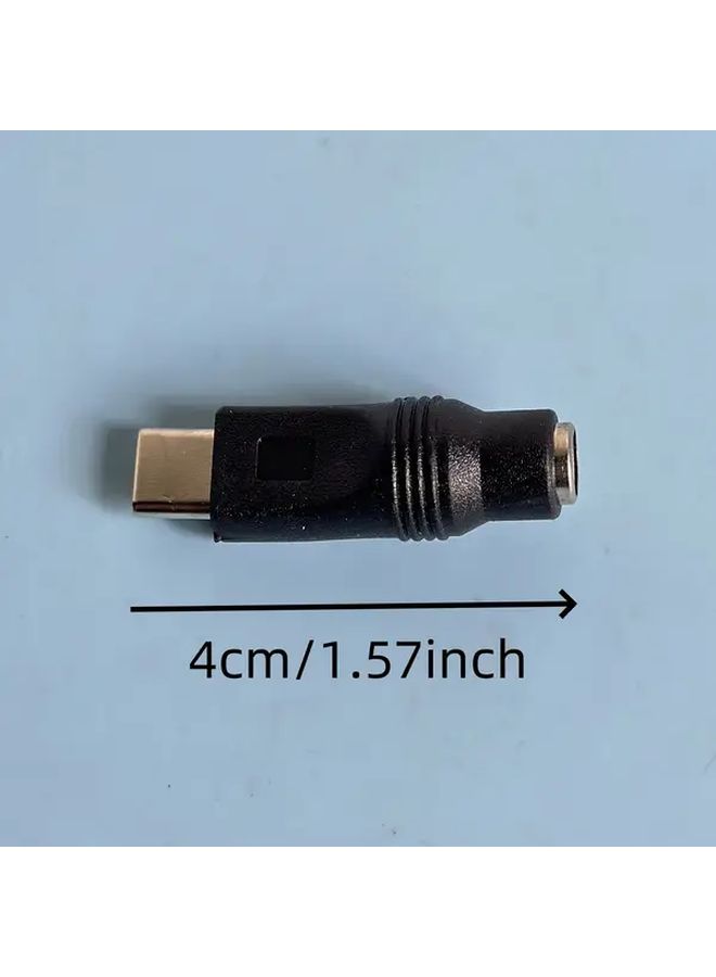 1 قطعة أسود محول DC 2.1 5.5 مم أنثى إلى Type C ذكر كابل موصل - Image 2