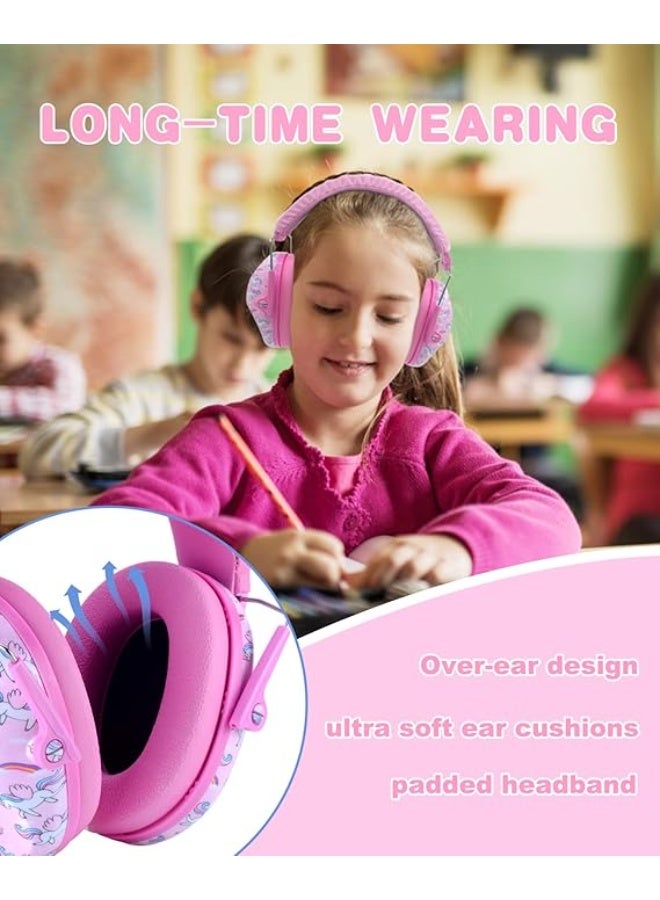 PROHEAR 032 Kids Ear Protection - Noise Cancelling Headphones Ear Muffs for Autism, Toddlers, Children - Pink - Image 5
