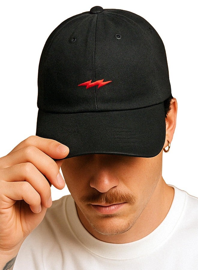 Supervek Black Dad Cap - Soft Crown Everyday Essential Travel Cap - Relaxed Fit for Men & Women - Adjustable Strap - Stylish Caps for Men Original - Perfect for Summer, Streetwear & Travel - Image 1
