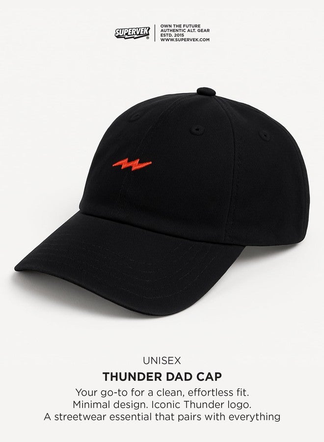 Supervek Black Dad Cap - Soft Crown Everyday Essential Travel Cap - Relaxed Fit for Men & Women - Adjustable Strap - Stylish Caps for Men Original - Perfect for Summer, Streetwear & Travel - Image 5