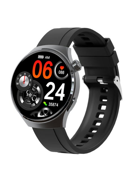 V19 1.39" HD TFT Display Smartwatch IP68 Waterproof 15-Level Heart Rate Compatible with Android & iOS Bluetooth Calling 100+ Sports Modes Health Suite Custom Watch Faces Black