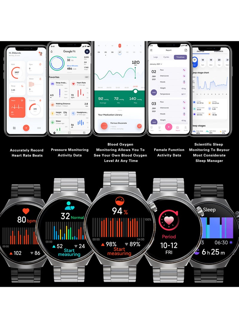 V19 1.39" HD TFT Display Smartwatch IP68 Waterproof 15-Level Heart Rate Compatible with Android & iOS Bluetooth Calling 100+ Sports Modes Health Suite Custom Watch Faces Black
