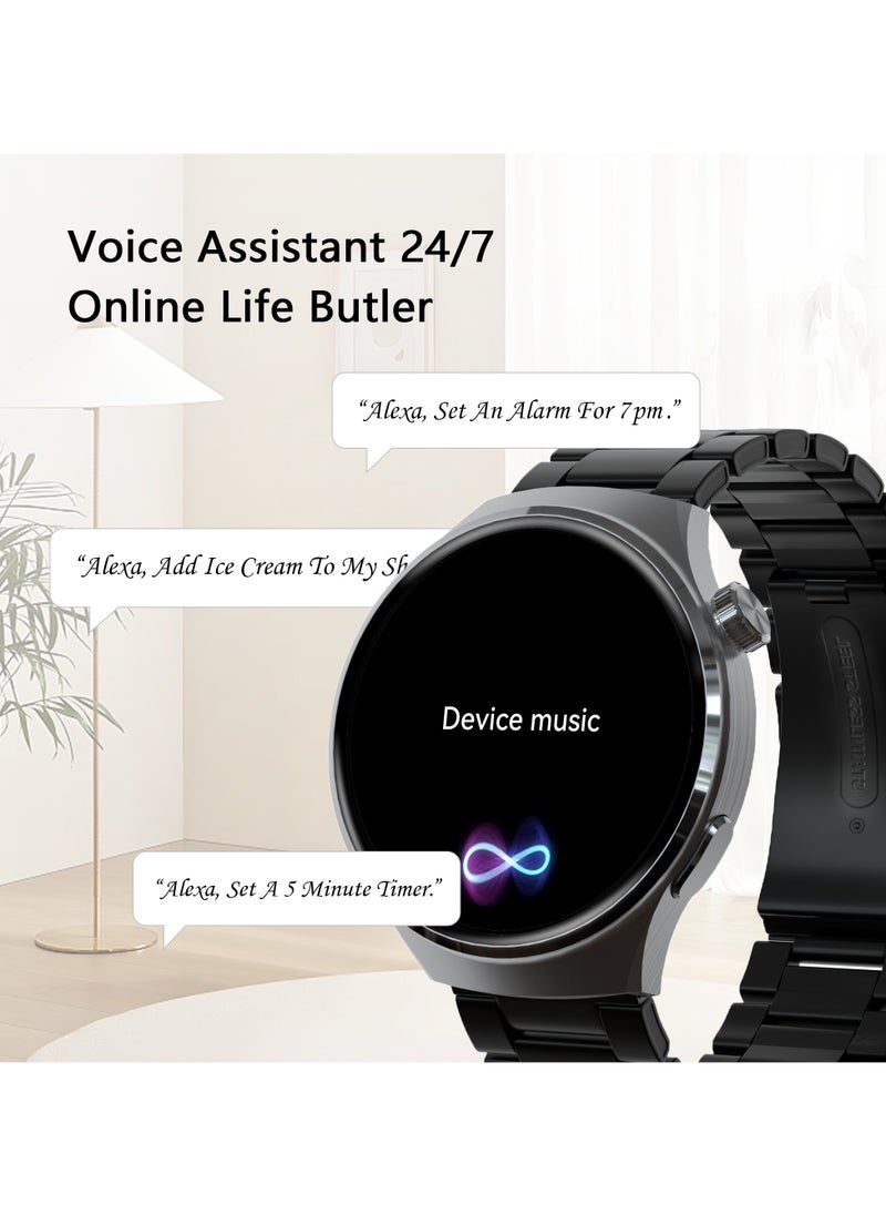 V19 1.39" HD TFT Display Smartwatch IP68 Waterproof 15-Level Heart Rate Compatible with Android & iOS Bluetooth Calling 100+ Sports Modes Health Suite Custom Watch Faces Black