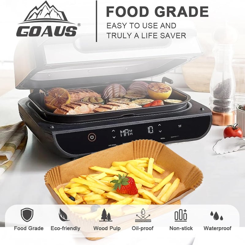 GOAUS Parchment Paper Liners 11.5x6 inch for Air Fryer Toater Oven, Rectangle Paper Disposable Fit Ninja Foodi FG551 Smart XL - Image 2