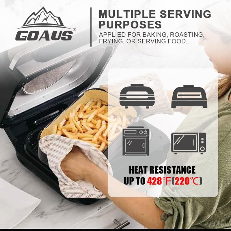 GOAUS Parchment Paper Liners 11.5x6 inch for Air Fryer Toater Oven, Rectangle Paper Disposable Fit Ninja Foodi FG551 Smart XL - Image 3