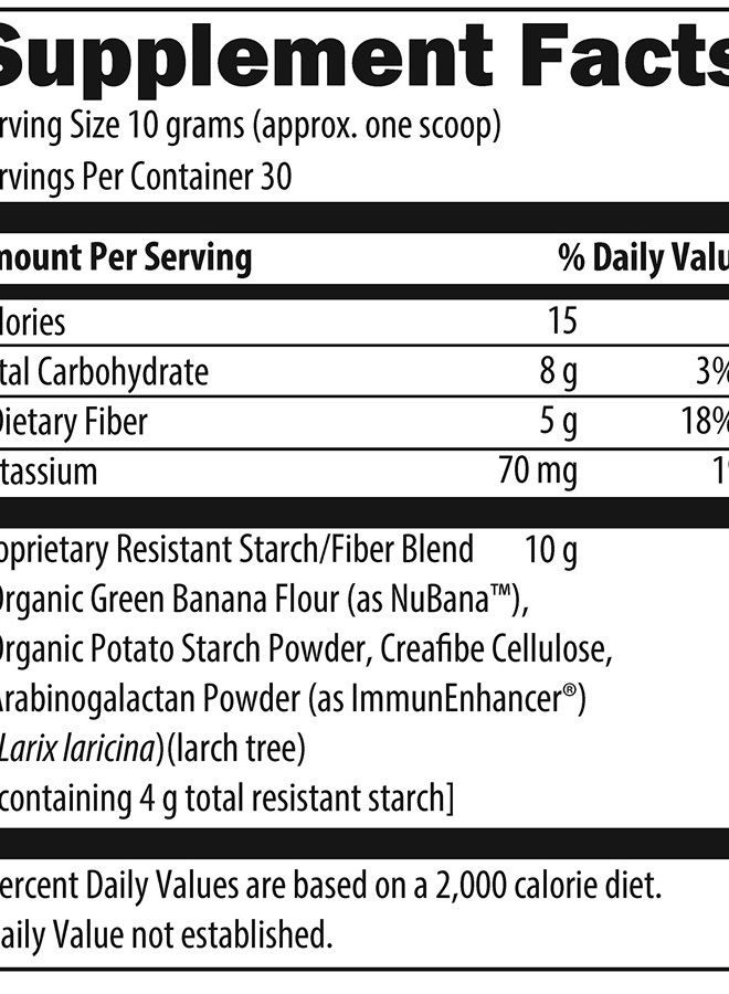 designs for health Designs for Health PaleoFiber RS - Fiber Supplement Powder with Resistant Starch - Organic Green Banana Flour + Organic Potato Starch Powder, Non-GMO + Unflavored (30 Servings / 300g) - Image 3