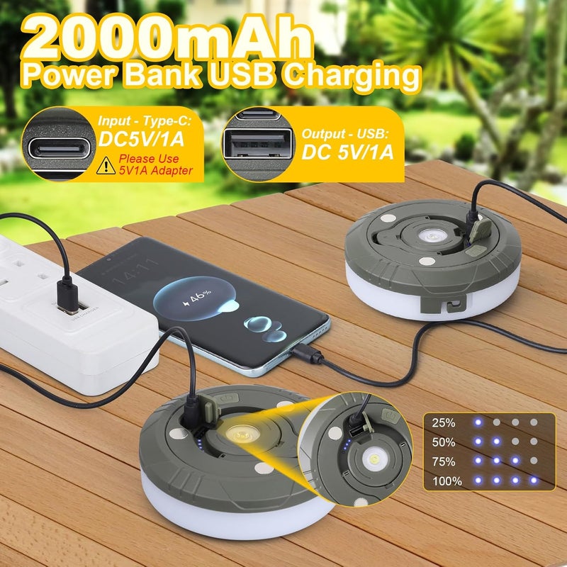 جليفار أضواء خيطية خارجية - أضواء خرافية LED بمنفذ USB - ديكور تخييم ملون، مقاومة للماء ويتم التحكم بها عبر التطبيق، ضوء خيمة محمول للباحات ومسارات المشي لمسافات طويلة وحفلات الحديقة - Image 2