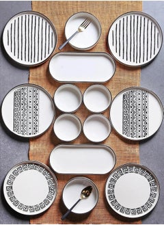 Kitchen Life 14-Piece Serving 6 Person Sio Savior Porcelain Breakfast Set  - Image 1