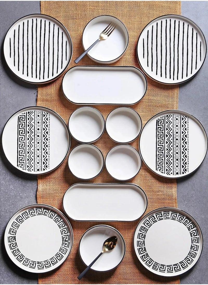 Kitchen Life Sio Savior 14-Piece Serving 6 Person Ceramic Breakfast Set  - Image 1