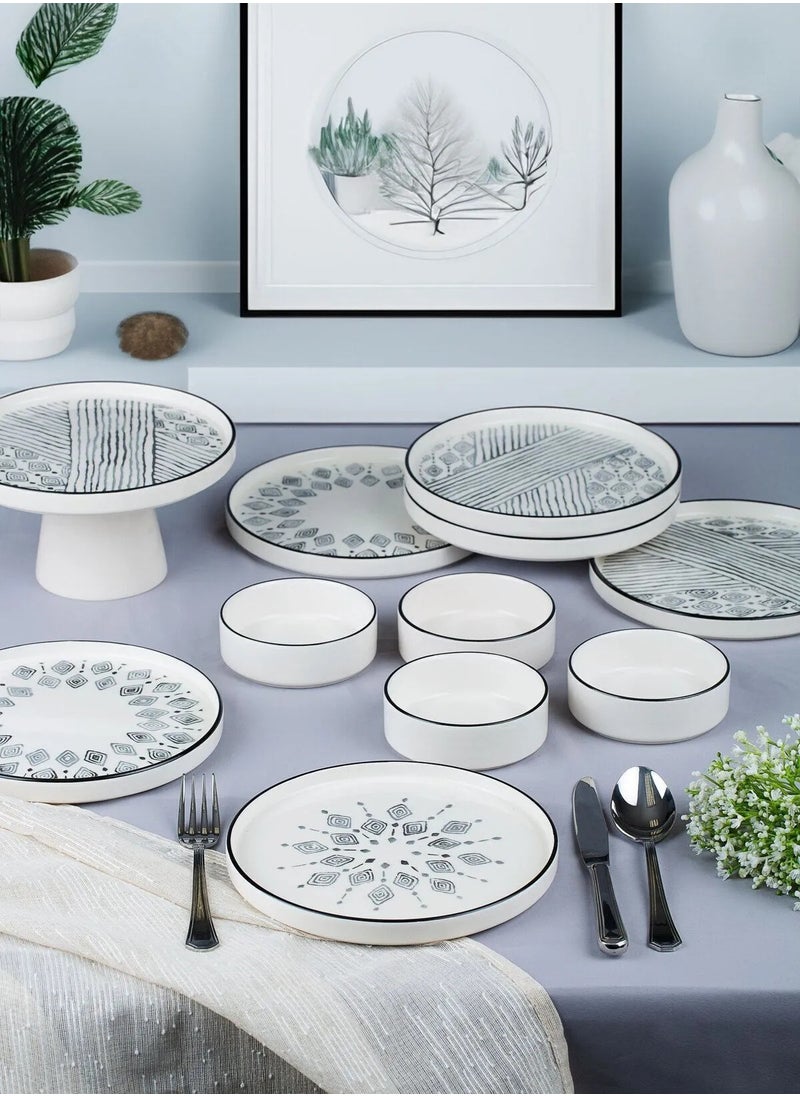 Kitchen Life Sio Savior 14-Piece Serving 6 Person Ceramic Breakfast Set  - Image 2