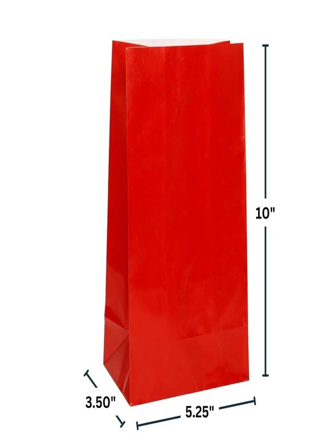 Unique Party Ruby Red Party Paper Bag | 10" x 5" | 12 Pcs - Image 2