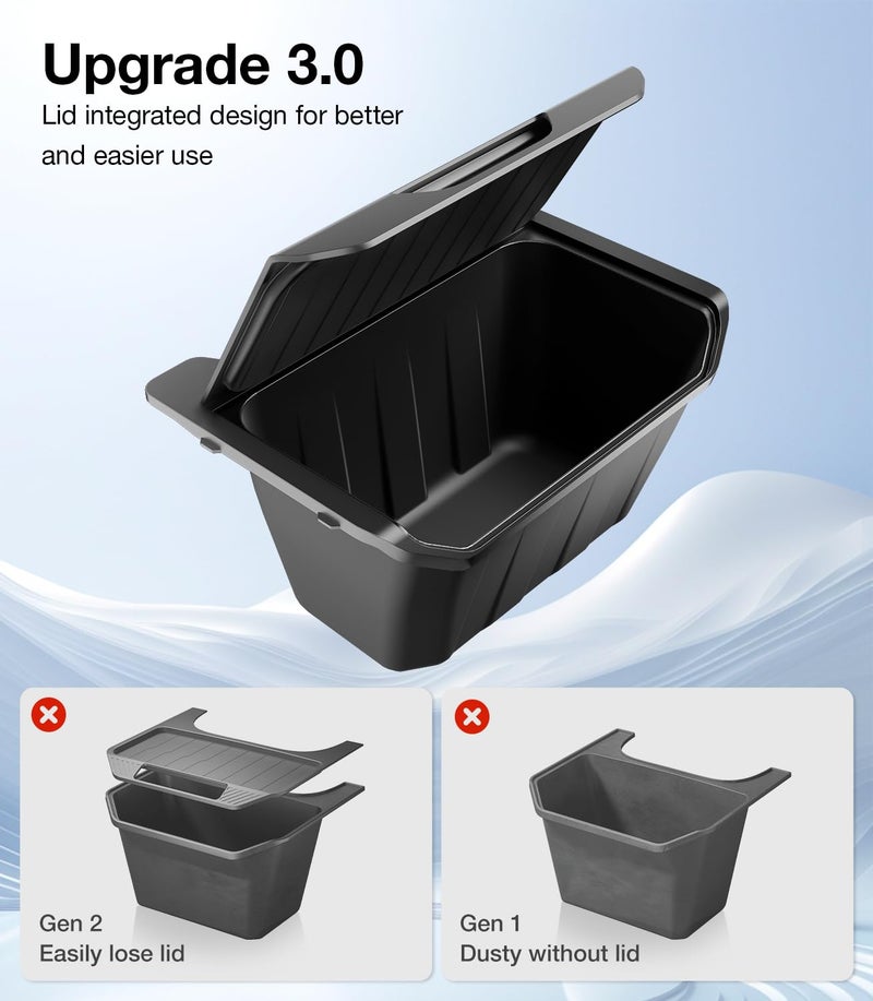 Wigoo 2025 Upgrade Tesla Model Y Accessories Rear Center Console Organizer [Partitioned Storage & Stable Installation] Backseat Storage Box for Tesla Model Y 2020~2025 (Not Fit New Model Y) - Image 5