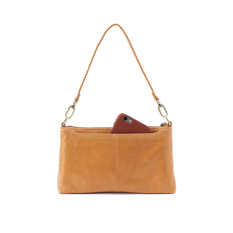 HOBO Darcy Convertible Leather Crossbody Bag with Removable Strap - Leather Shoulder Bag & Wristlet with 6 Card Slots, Bill Slot & Exterior Phone Pocket - Natural - Image 4