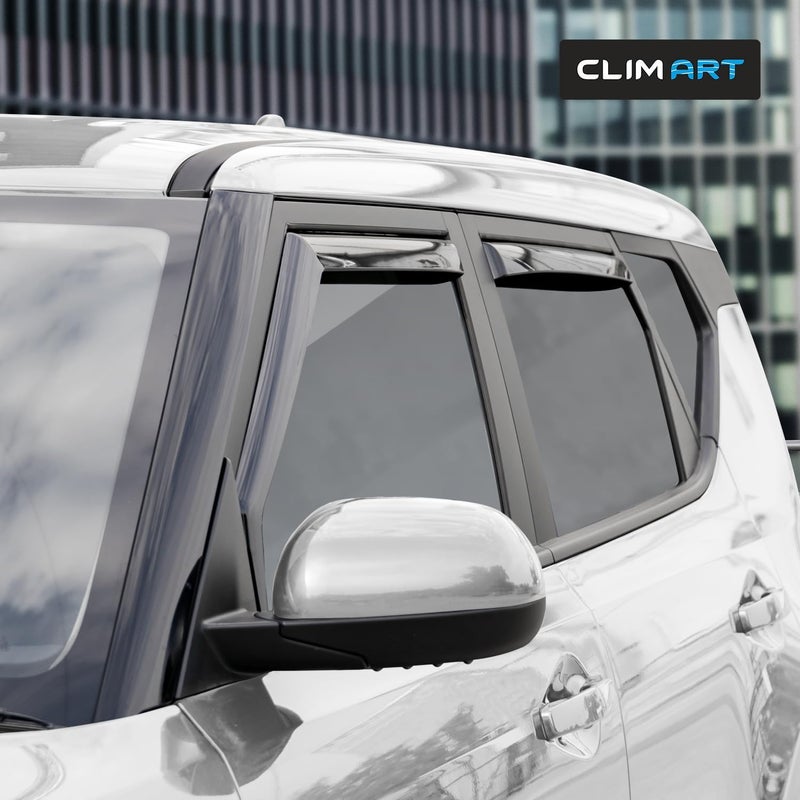 CLIM ART In-Channel Rain Guards for Kia Soul 2020-2024 - 4 Piece Set - Image 2