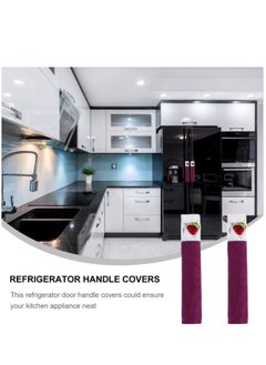 KASTWAVE Refrigerator Door Handle Covers, 2pcs Washable Kitchen Appliance Covers Decorative Grapes Refrigerator Microwave Oven Door Handle Covers Protector  - Image 3