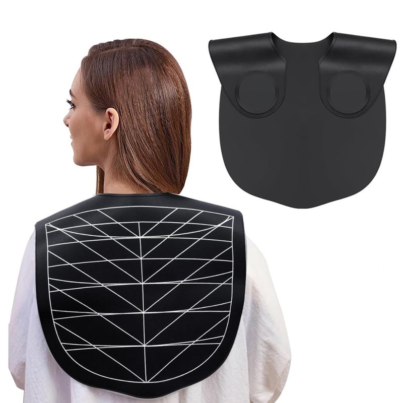 May Create MAYCREATE® Silicone Waterproof Hair Dye Shawl, Hair Cutting Collar with Guiding Lines, Cutting Mat for Hair Stylist, Barber Shop Hair Cutting Pad/Cape for Salon, Hair Cutting Tools Salon Accessories - Image 1