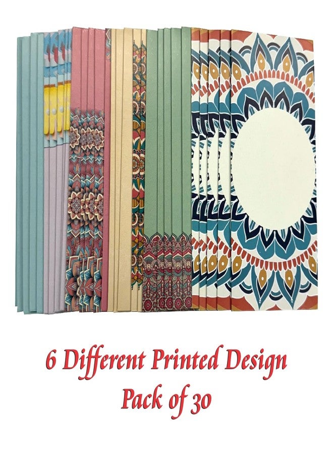 TRIACE Premium Envelopes. Pack of 30. 6 Different Decorative Multi Coloured Designs. Shagun Lifafa, Cash Money gift for marriage, birthday and celebrations. TR 208 - Image 2