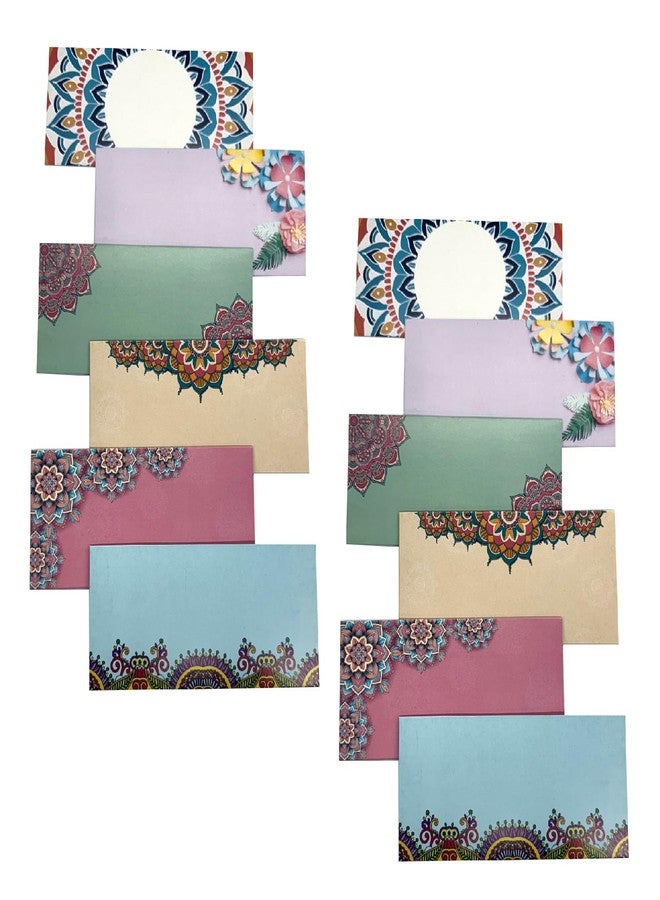 TRIACE Premium Envelopes. Pack of 30. 6 Different Decorative Multi Coloured Designs. Shagun Lifafa, Cash Money gift for marriage, birthday and celebrations. TR 208 - Image 3