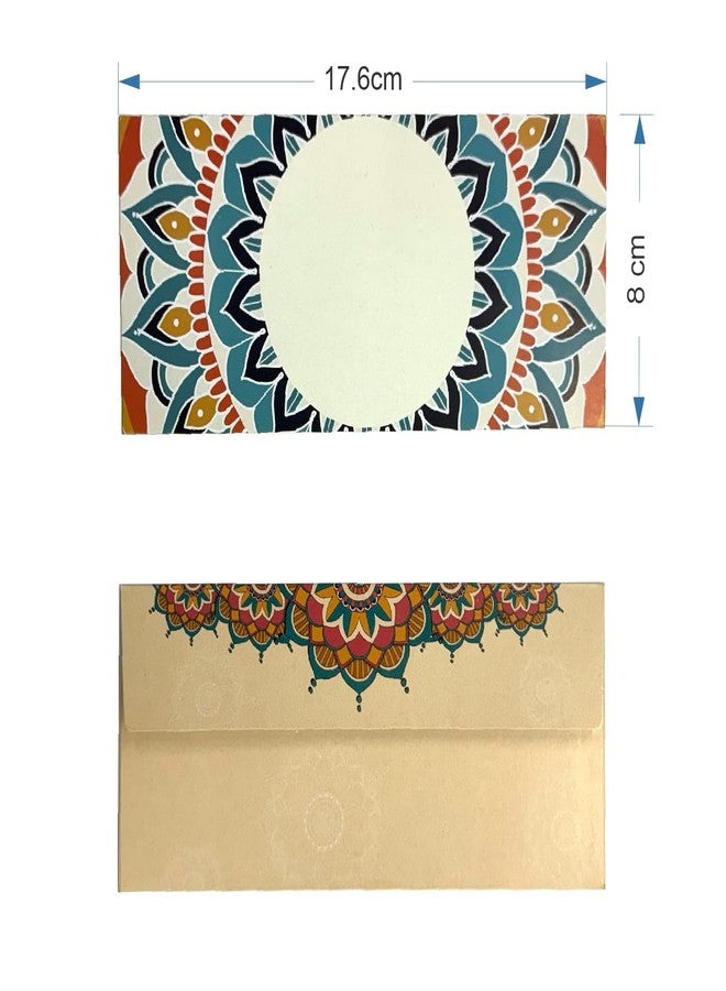 TRIACE Premium Envelopes. Pack of 30. 6 Different Decorative Multi Coloured Designs. Shagun Lifafa, Cash Money gift for marriage, birthday and celebrations. TR 208 - Image 5