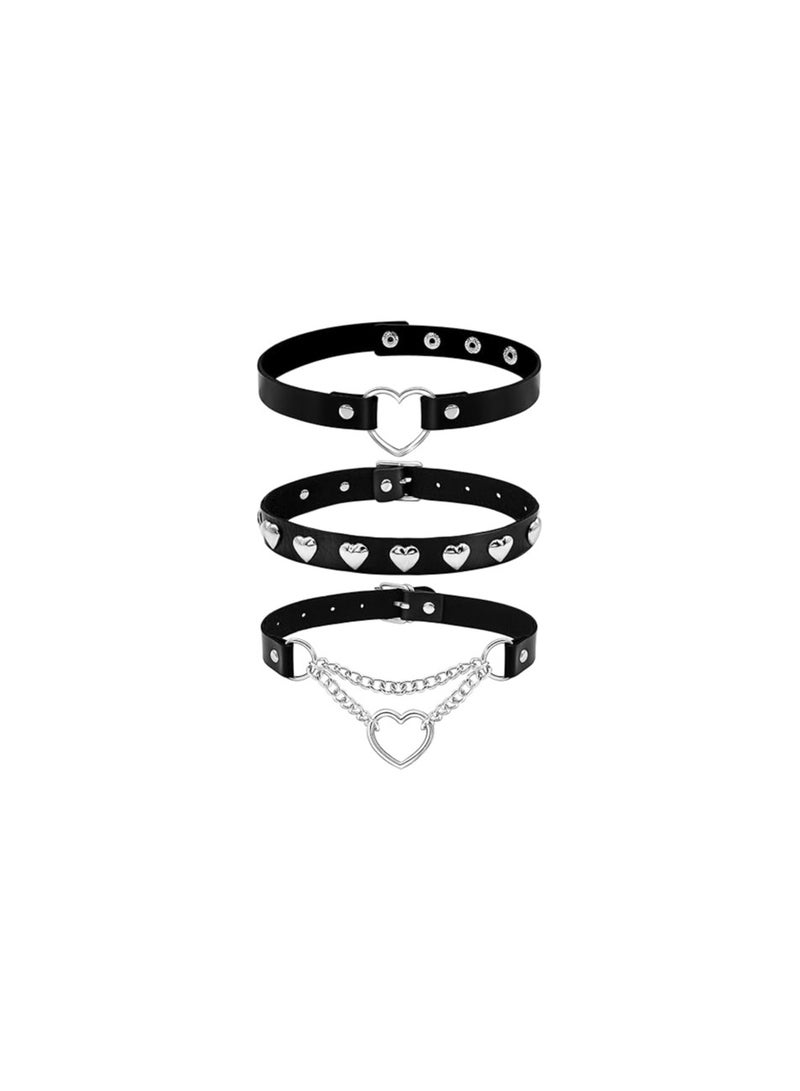3pcs Black Velvet Choker Necklace Set for Women, Layered Gothic Lace Collars, Adjustable Classic Chokers for Girls, Perfect for Parties and Birthday Gifts. - Image 1
