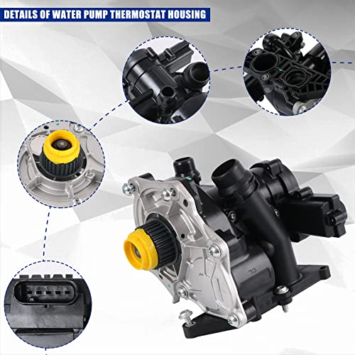JDMSPEED Water Pump Thermostat Housing Assembly 06L121011B Replacement For Audi A3 A4 A5 S3 TT, Replacement For Volkswagen VW Golf Beetle Passat SportWagen 1.8T 2.0T Replaces 06L121111J 06L121111H - Image 5