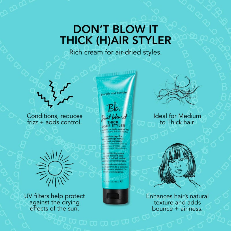 Bumble and bumble. Don't Blow It Thick (H) air Styler Air Dry Cream | For Medium to Thick Hair, 5 Fl Oz - Image 4