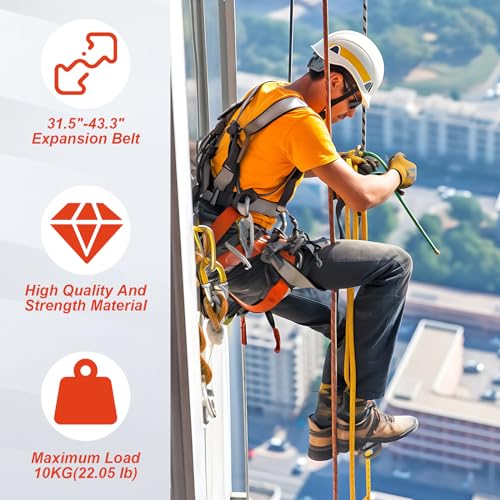 Carivia Tool Lanyard with Buckle Strap 5Pcs, 31.5 "-43.3" Extendable Length Tool Tether Lanyard with Carabiner and Adjustable Loop End, Scaffolding Roofing Fall Protection Tool Belts Accessories - Image 3