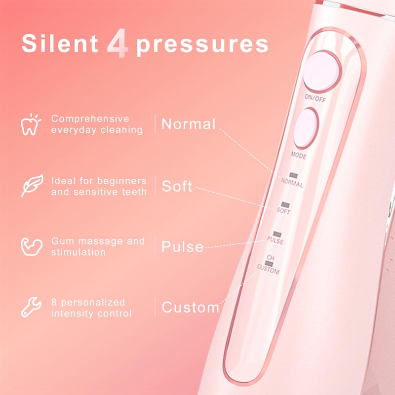 Oralfree Water flosser Teeth Picks - Dental Braces Cordless Oral Irrigator Portable Rechargeable Travel Irrigation Cleaner IPX7 Waterproof Electric Professional Flossing Teeth Cleaning for Home - Image 3