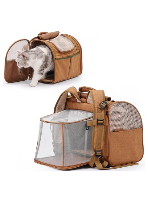 Cat Backpack Expandable Breathable Large Space Portable for Outing Spaceship-style Pet Carrier