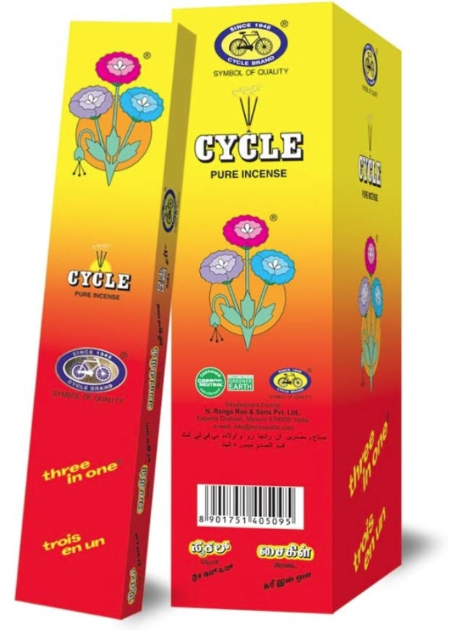 Cycle Brand Three in One Incense Sticks – 90 Sticks | Long-Lasting Aroma (Pack of 5) - Image 3