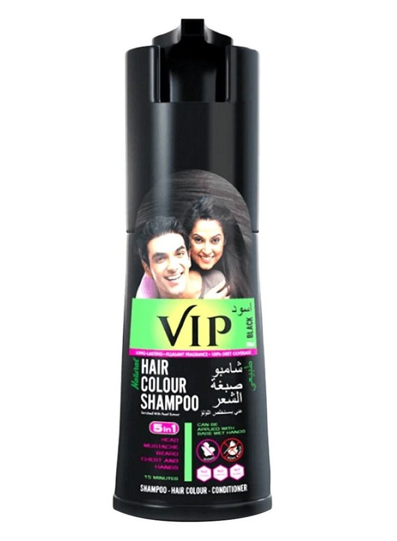 VIP Natural Hair Colour Shampoo Black 180ml - Image 4