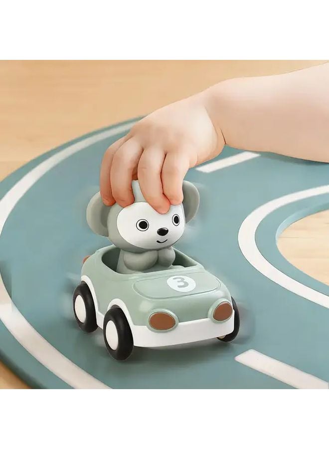 6Pcs Kids Inertial Sliding Animal Car Set Chicken Dog Cow Detachable Soft Rubber Toys - Image 3