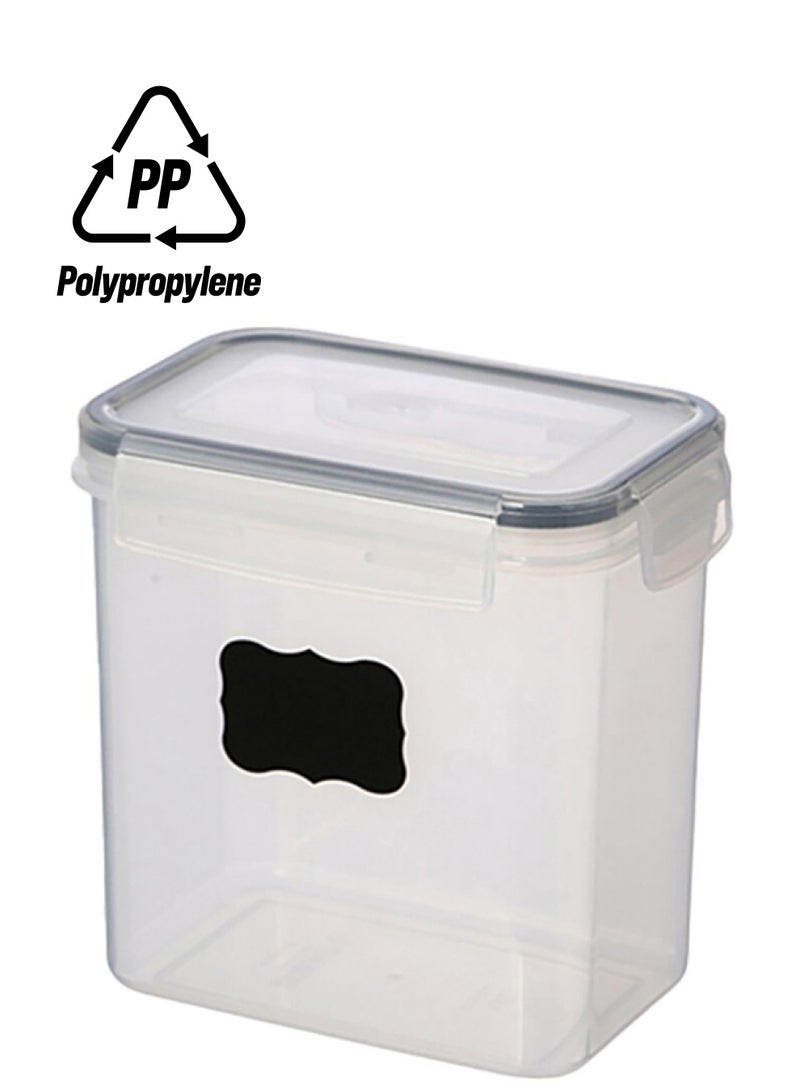Felli Rectangular Food Storage Container with Chalkboard Clear 1.4 L PP + SILICONE