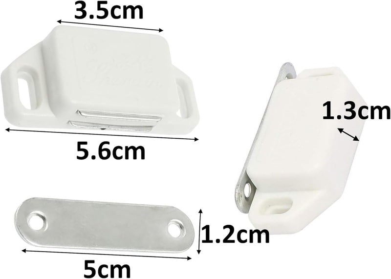 Royal Apex Pack of 1 Cabinet Magnetic Catch with Screws Magnetic Closure for Furniture, Cupboard, Wardrobe, Drawers & Doors White Door Closer Latch - Image 2