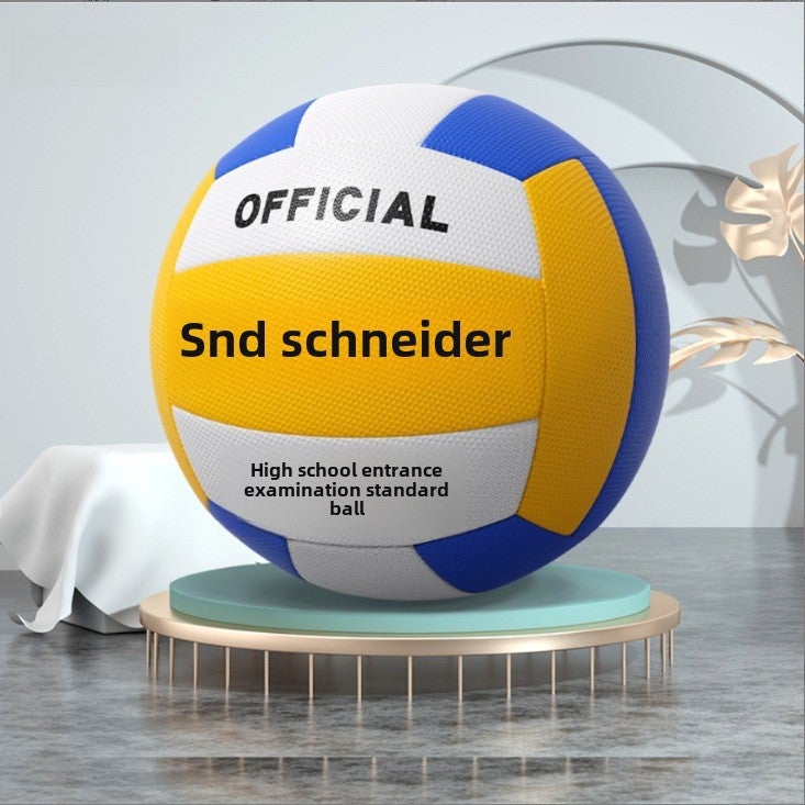 Generic High-Quality PVC Volleyball Standard Size 5 Yellow, white and blue granules