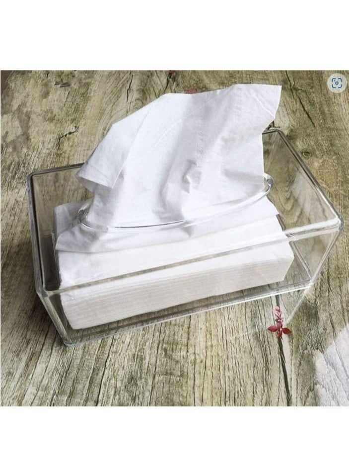 Cazadora Clear Acrylic Tissue Holder Rectangular Design for Bathroom Kitchen Office Bedroom Living Room Elegant Transparent Tissue Box Cover Durable Acrylic Construction Moisture Resistant Lightweight Practical Hygienic Tissue Organizer for Home Hotel Restaurant Café Workspace Modern Minimalist Décor Easy Refill Fits Standard Tissue Boxes Sleek Clear Finish Space Saving Countertop Tabletop Organizer High Quality Acrylic Material Daily Use Household Accessories Bathroom Accessories Kitchen Accessories Office Supplies Decorative Storage Solution for KSA Homes and Commercial Use - Image 4