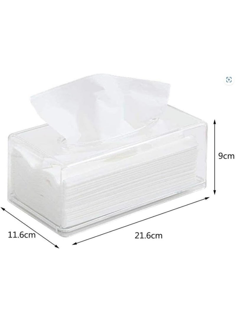 Cazadora Clear Acrylic Tissue Holder Rectangular Design for Bathroom Kitchen Office Bedroom Living Room Elegant Transparent Tissue Box Cover Durable Acrylic Construction Moisture Resistant Lightweight Practical Hygienic Tissue Organizer for Home Hotel Restaurant Café Workspace Modern Minimalist Décor Easy Refill Fits Standard Tissue Boxes Sleek Clear Finish Space Saving Countertop Tabletop Organizer High Quality Acrylic Material Daily Use Household Accessories Bathroom Accessories Kitchen Accessories Office Supplies Decorative Storage Solution for KSA Homes and Commercial Use - Image 2