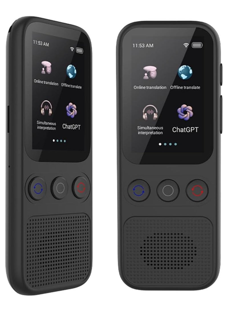 Generic Portable Two-Way Voice Translator Device with 138 Languages, Instant Offline Translation for Travel, Business, and Learning - Real-Time Language Support for Effortless Communication.  - Image 1