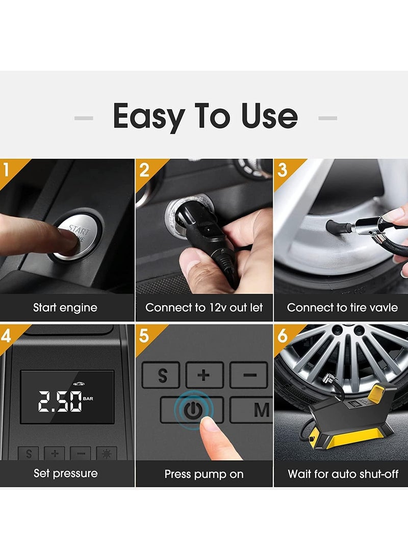 Generic - Cordless Air Compressor Model 1809 Inflate tiers fast and easy with Digital pressure gauge - Image 1