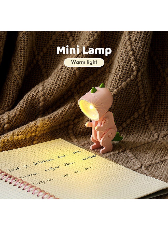 Generic - Cartoon Night Light Kid Lamp Mini Dinosaur LED Desk Lamps Cute DIY Portable with Adjustable Angle for Kids Students Bedroom Bookends Nursery Room - Image 1