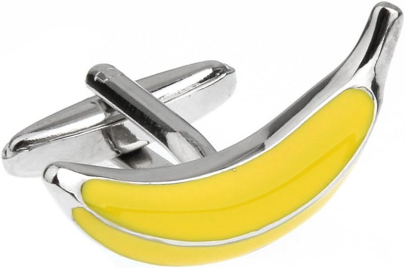 Vcufflinks 3D Bananas Cufflinks Banana Fruit Cuff Links - Image 1
