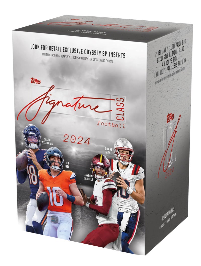 2024  Signature Class Football Trading Card Box Look for Retail Exclusive Odyssey SP Inserts