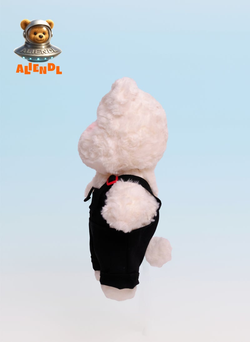 ALIENDL Pure Pup – Plush Puppy Stuffed Animal Toy for Baby Kids, Soft Cute White Dog Plush Doll Gift Set with Removable Clothes & Pouch, Perfect Gift for Kids, Friends & Couples - Image 3